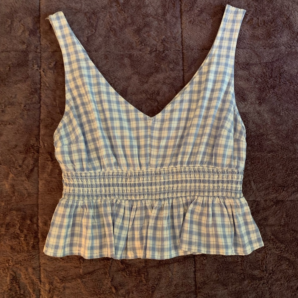 hollister ruffle tank top/blouse